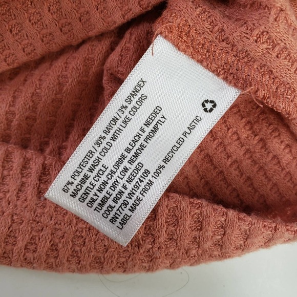 Wild Fable Waffle Knit Cropped Tank L Dusty Coral - Picture 4 of 4